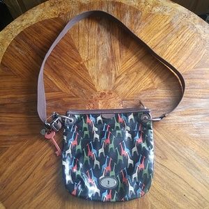 Fossil giraffe purse